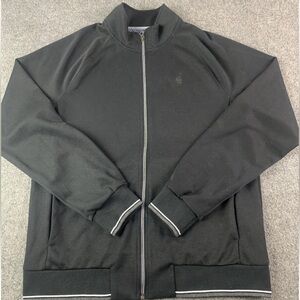 Robert Graham Mens Full Zip Long Sleeve Jacket Size L Black/White